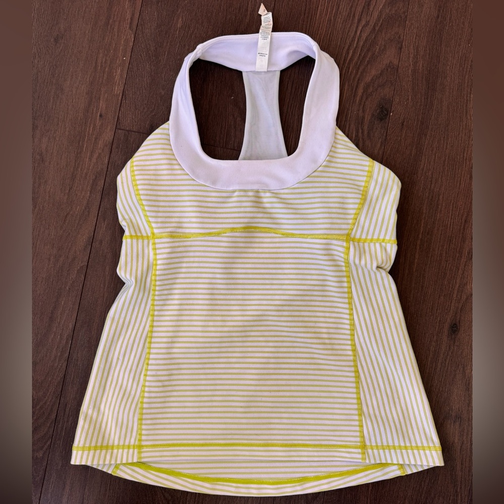 Lululemon striped halter racerback support tank